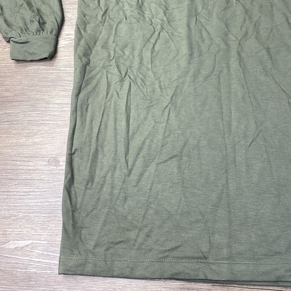 NWT Express Women’s Army Green Long Sleeve Raglan Sleeve Dress, size small - Picture 6 of 12
